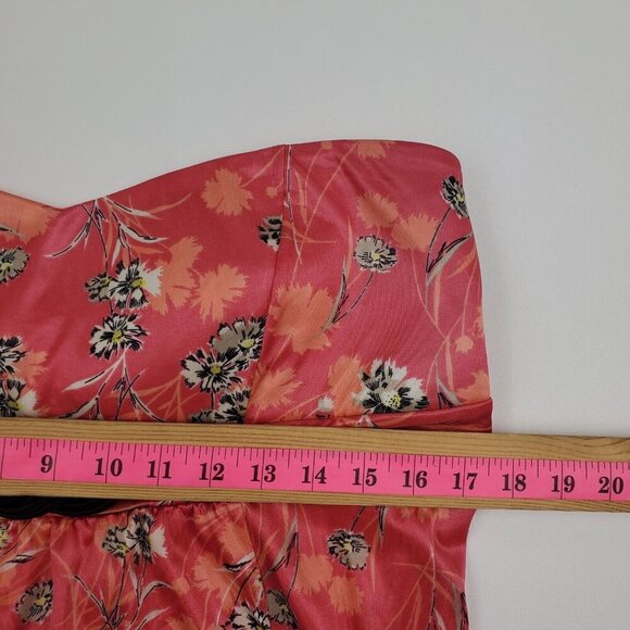 Torrid Womens Pink Floral Tube Top Plus Size 1X Elastic Back Missing Straps - Picture 11 of 12